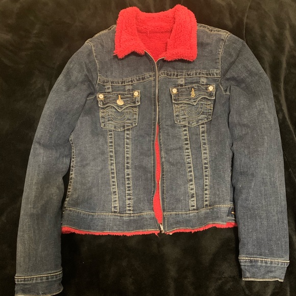True Religion Reversible Jean Jacket/Sweater - Picture 1 of 5